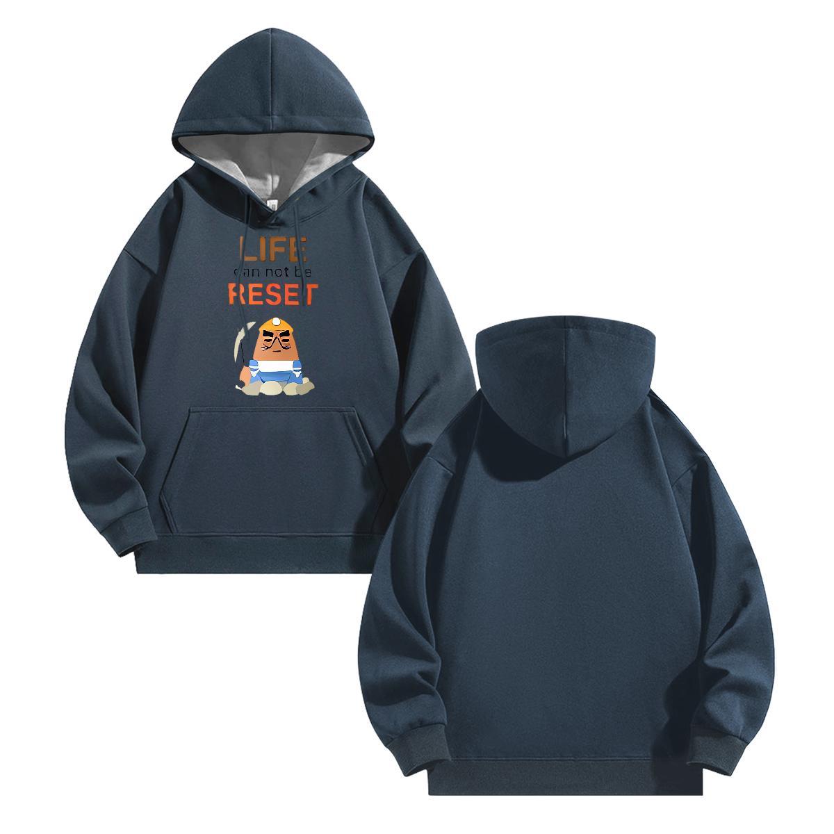 Fashion New Mens Hoodie Sweatshirt Breathable Drawstring Classic Hoodie Pullover DIY Logo Oversized Pullover Hoodie Street Casual Thick Fleece