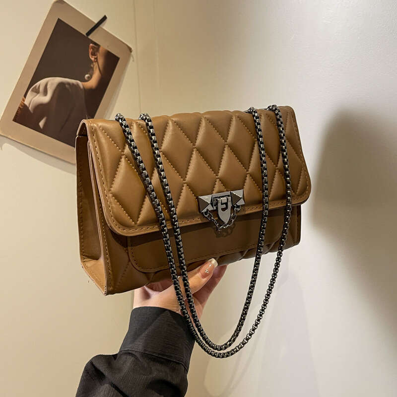 Chain diamond grid small square women's 2024 autumn and winter new fashion shoulder crossbody bag