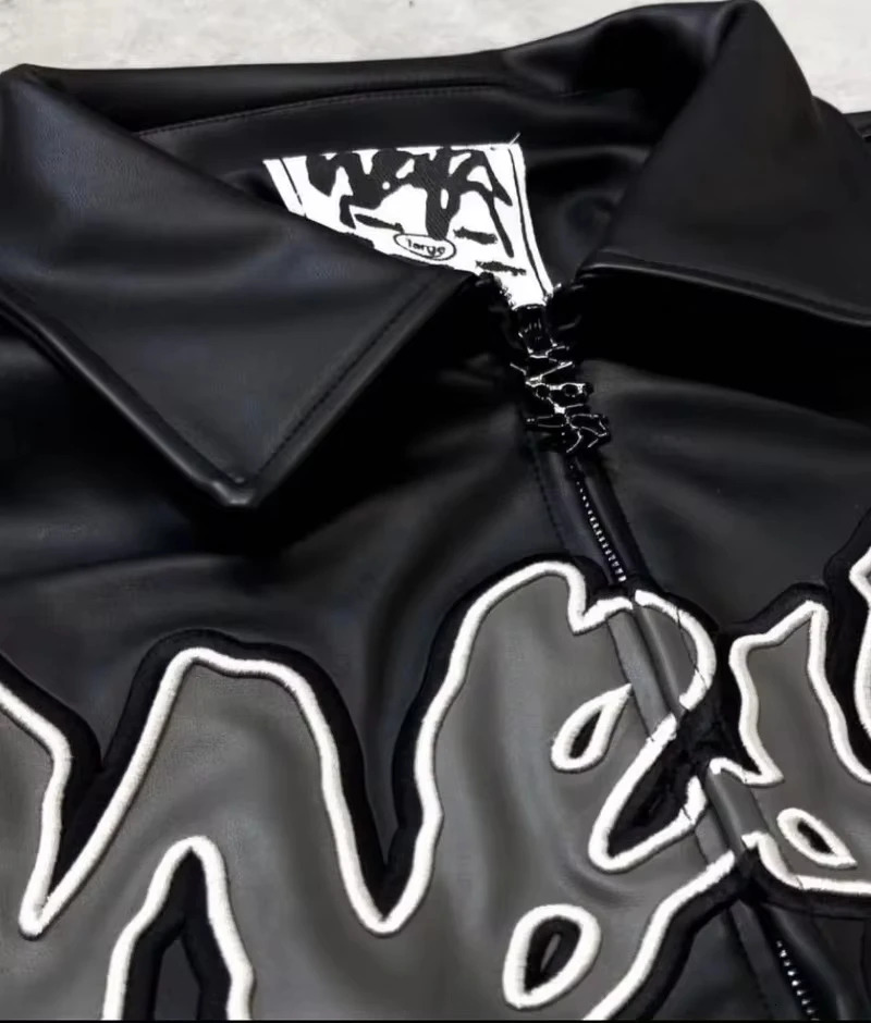 Street Y2k New Fashion Letter Embroidered And Coat Men Haruku Casual Loose Baseball Uniform Couple Joker Punk Jacket