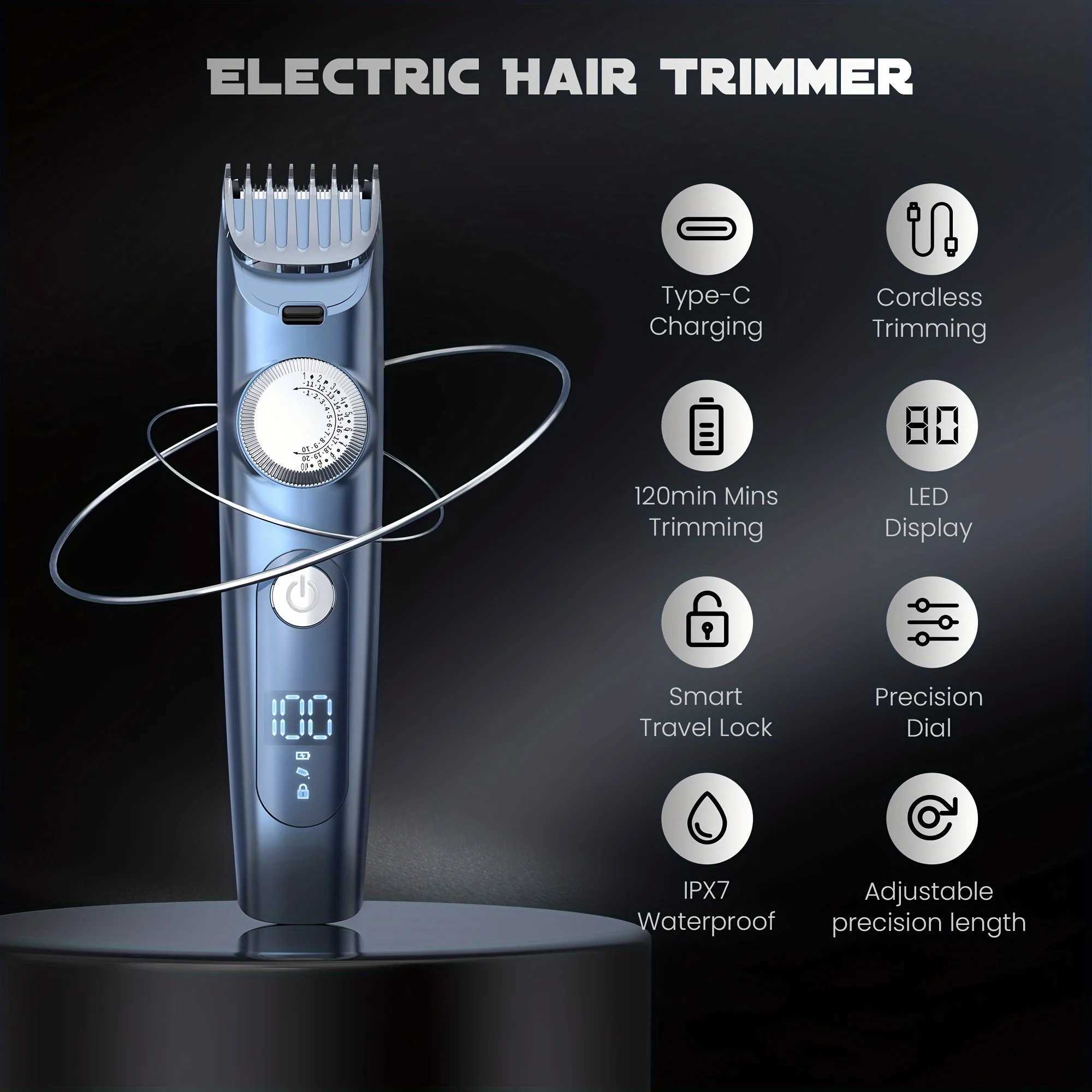 Sejoy Mens Hair Clipper Trimmer Beard Body Arm Professional Electric Contour Edge Shaver W241017