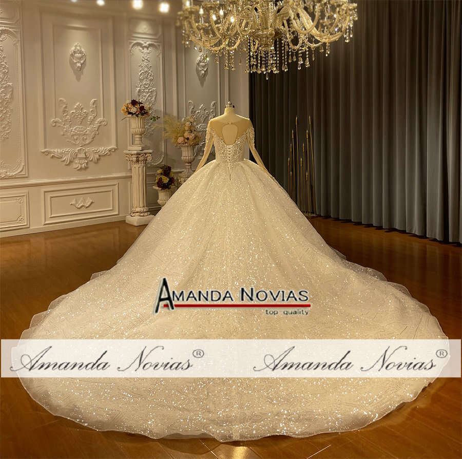 Long Sleeves Good Price Wedding Dress Real Photos