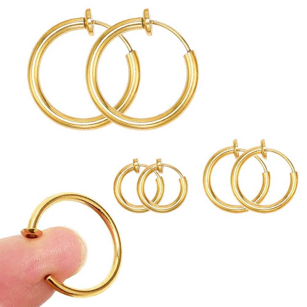 5 pairs of stainless steel earrings without ear holes and clamps without drills are used for making jewelry without piercing earrings W241017