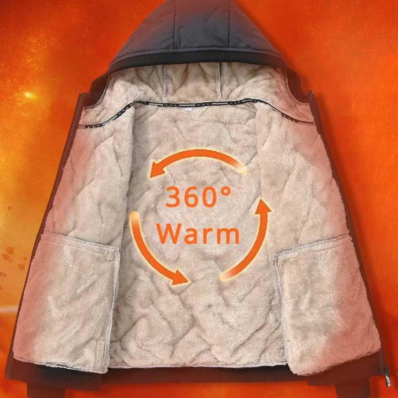 Fleece Coat Padded Jacket with Hat Lightweight Padded Jackets Fleeced Clothing Winter Jackets Warm Thickened Pulsh CoatXJ241017