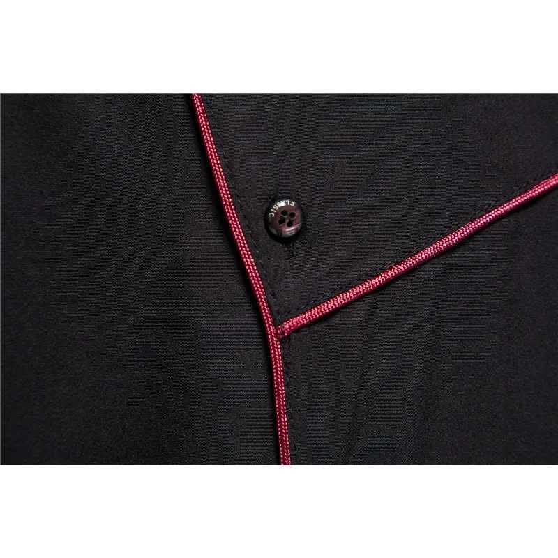 2023 Spring and Autumn New Mens Long-sleeved Shirts Fashion Stand-up Collar Diagonal Buttons Shirt Business Casual Shirts LX241017