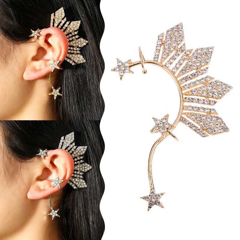 1 piece of Rhinestone star ear clip non perforated ear sleeve clip pearl Katharina gray U Miss ear sleeve inspiration Samsung and Sun W241017