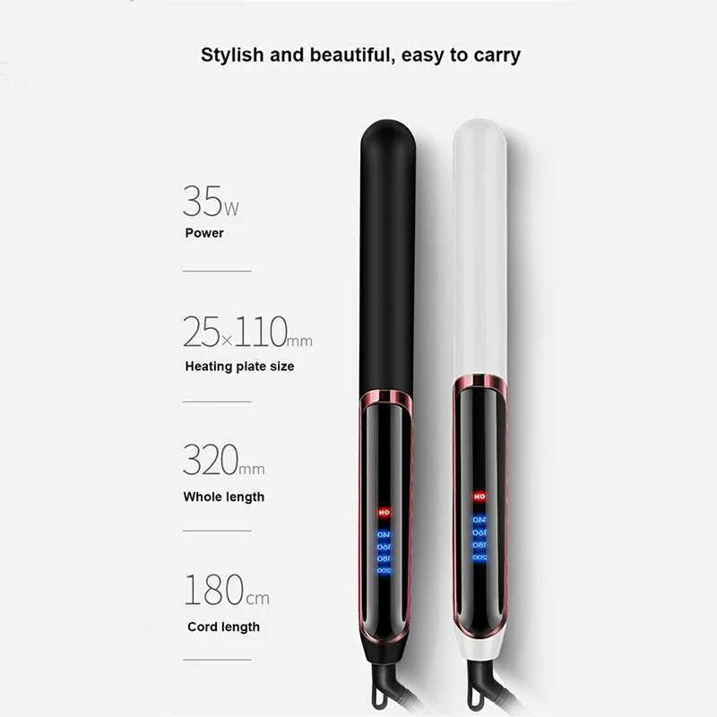Professional Electric Splint Plat 2 In 1 Hair Straightener Curler Professional Hair Salon Flat Iron Anti Scald Hair StraightenerXJ241016
