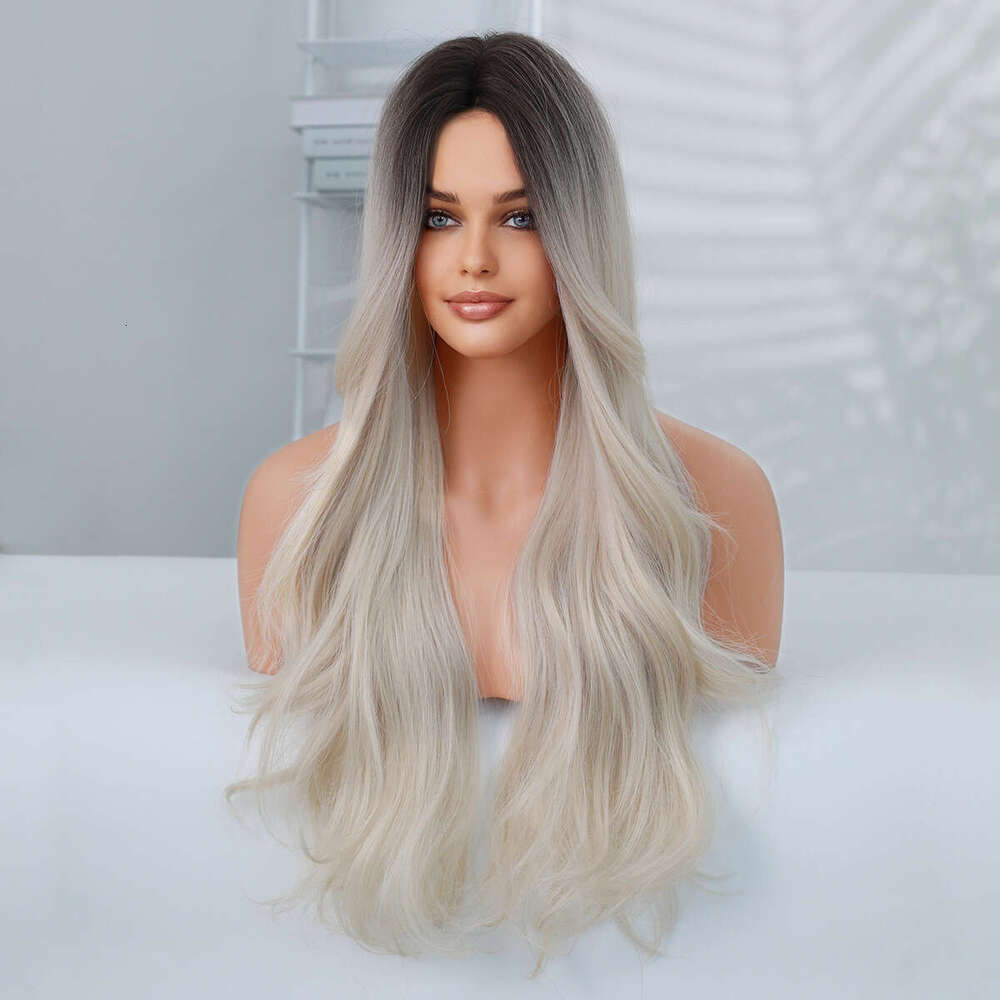 Yiwu Production Women's Long Curly Hair Rose Inner Net Natural Breathable Wig Cover Full Head 27 Inches