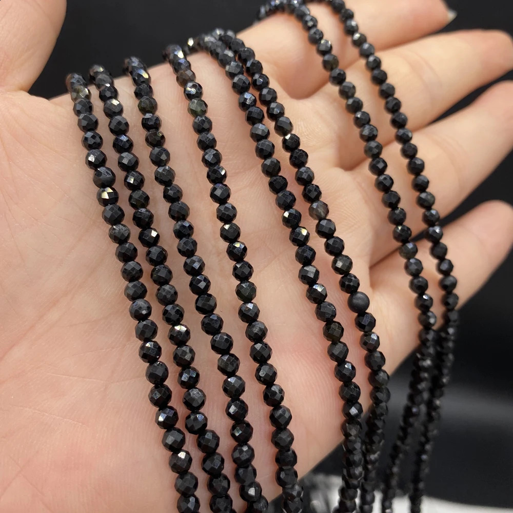 Natural lapis lazuli aquamarine amethyst obsidian beads used for jewelry making DIY bracelets necklace accessories 3mm 241017