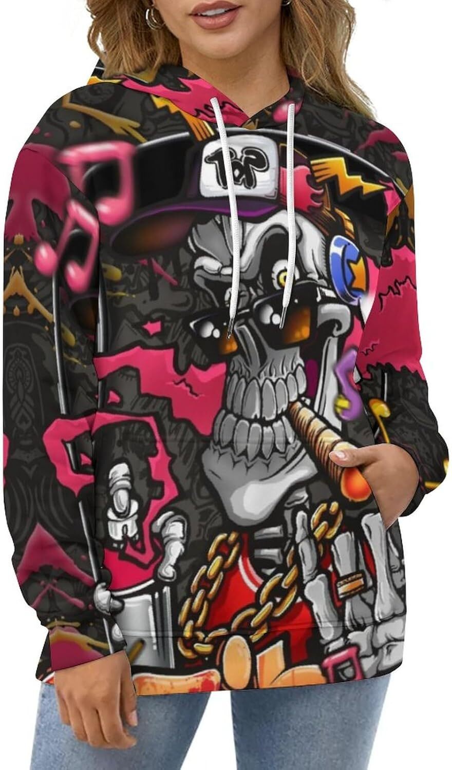 Hoodie for Mens Womens Mens Novelty 3D Print Graffiti Hoodies, Graffiti Hoody,Funny Pullover, Hip Hop Top Graphic Hoodies sweatshirt Pullover Long Sle