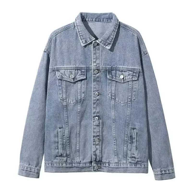Trendy Denim Jacket For Men Korean Style Spring Season Versatile Jacket Trendy Brand European American Street HiphopXJ241017