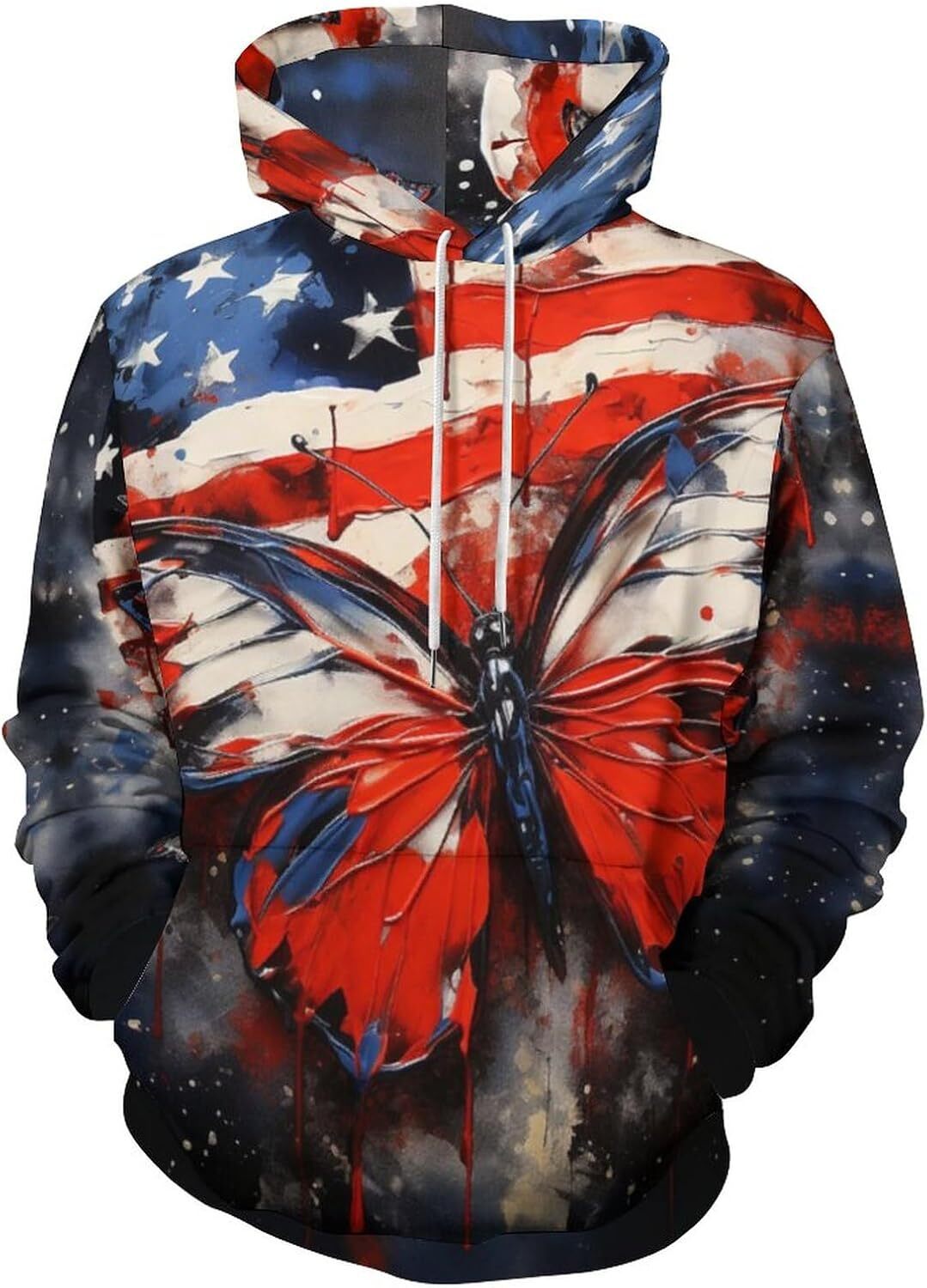 Hoodie for Mens Womens Novelty Sunflower American Us Flag Hoodie 3D Printed Psychedelic Casual Pullover Hoodies Pocket Graphic Hoodies sweatshirt