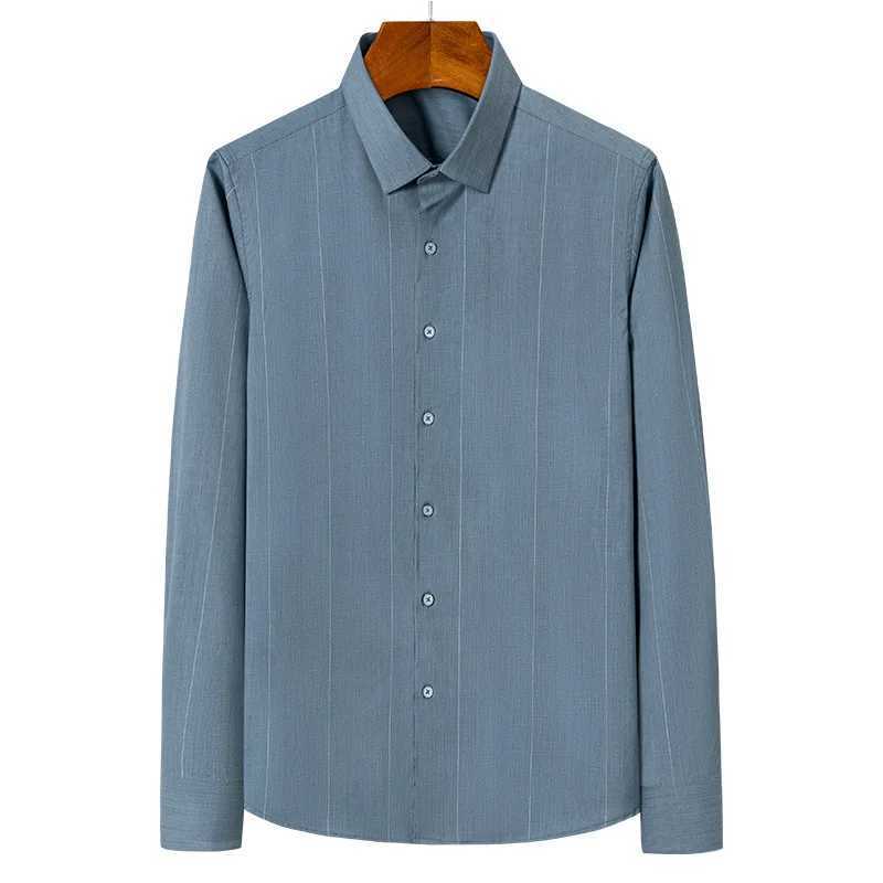 New Spring and Autumn High Quality Stripe Mens Social Gentleman Long Sleeve Shirts Dress Breathable Business Casual Men Shirt LX241017