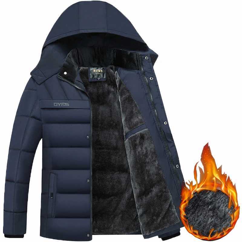 2024 new hooded winter jacket for men thick and warm windproof gift for mens winter jacket X241017