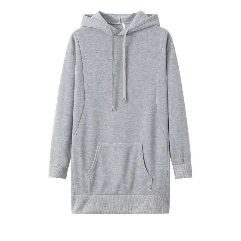Hot Selling Womens Solid Color Pullover Hooded Loose Long Sleeved Thickened Hoodie for WomenX241016