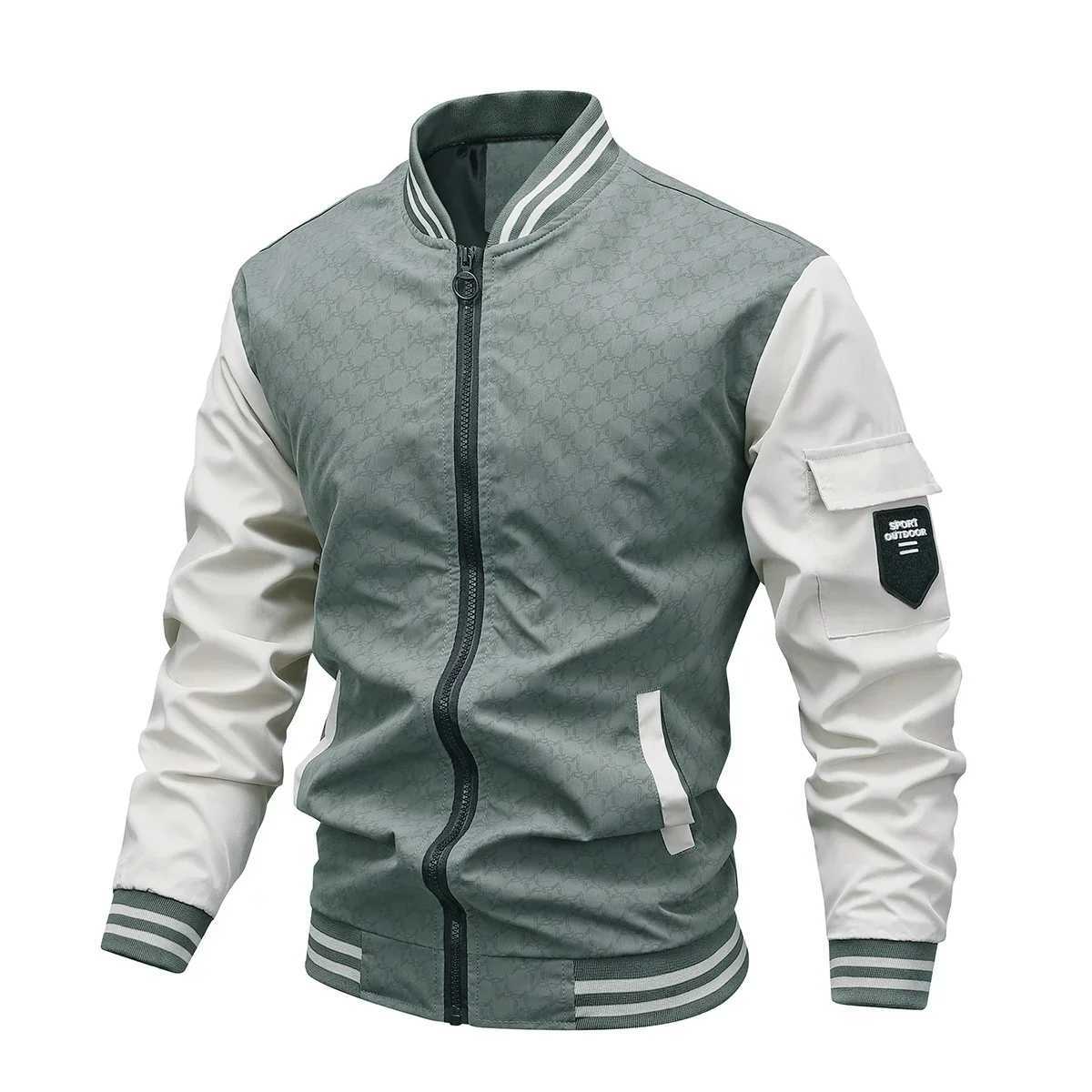 Baseball Jcakets Autumn Casual Man Slim Bomber Jacket Men Cargo Fashion Coat Long Sleeve Outwear Mens Clothing Top Windbreaker X241017