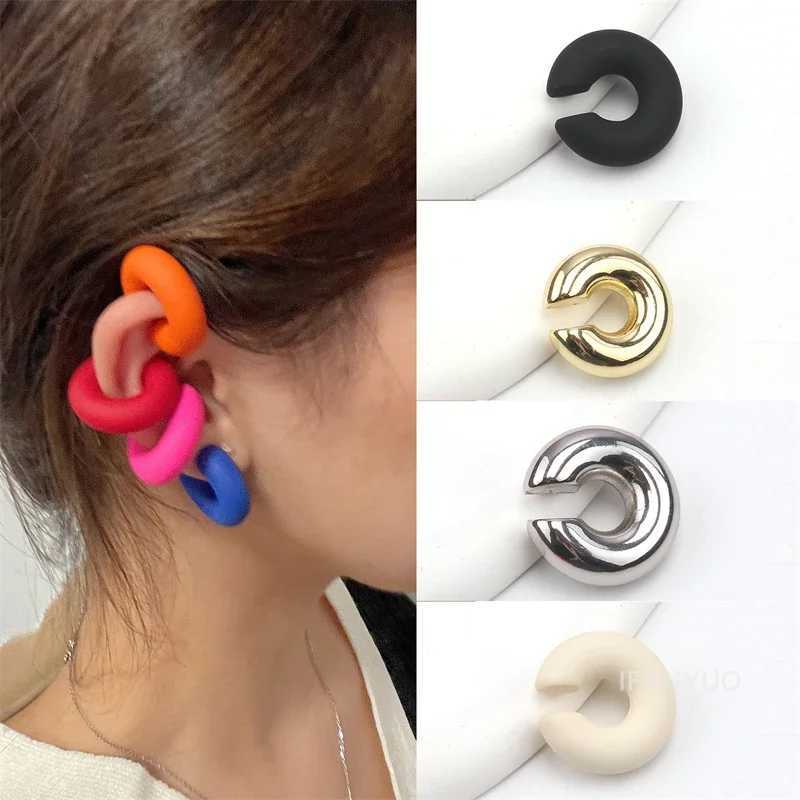Non perforated gold clip colorful C-shaped glossy ear bone clip fake cartoon earrings womens fashion jewelry gift W241017