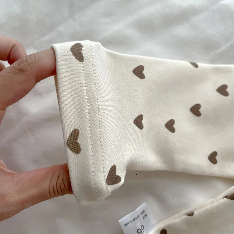 MILANCEL Baby Pajama Suit Heart Print Girls Sleepwear born Sleeping Set 241017