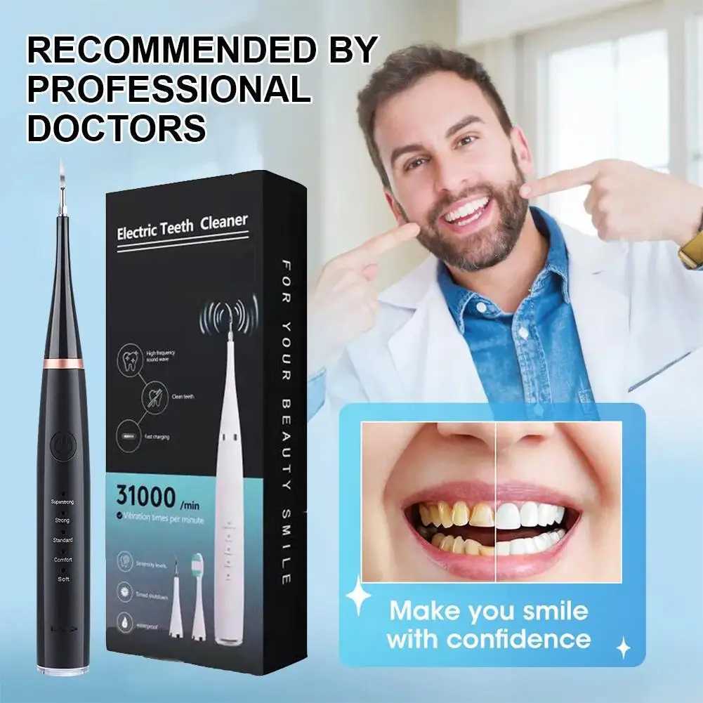 6-in-1 ultrasonic dental cleaner Tartar toothbrush electric cleaner sonic tooth remover dental plate G8h7 M241017