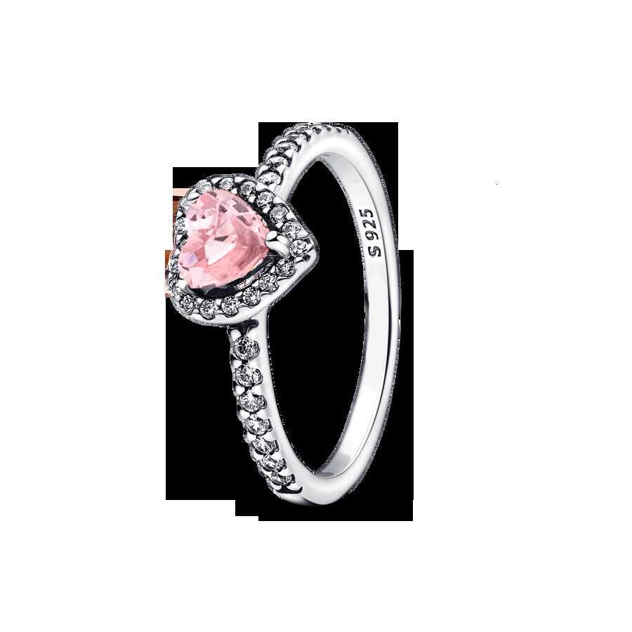 Sterling Sier Sparkling Pear Halo Double Heart Polished Wave Clear Zircon CZ Rings For Women Anniversar Wedding Jewelry Designer ring Gift