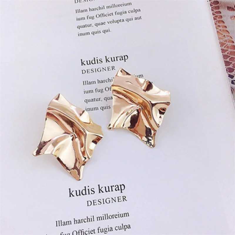 New gold clip on womens earrings geometric no perforation statement earrings fashion party jewelry gifts W241017