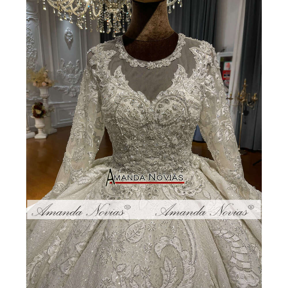 Amanda Novias Full Sleeve Lace Wedding Dress