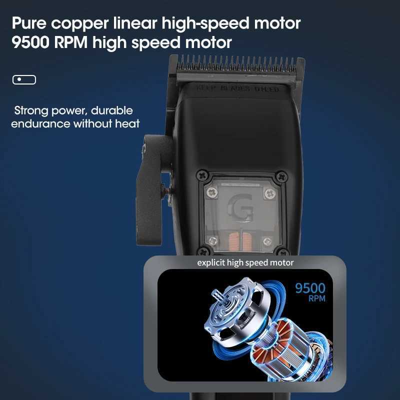 RESUXI G-28 Hair Clipper 2024 New 9500 RPM High Power High Speed Hair Clipper DLC Blade with Base Electric Hair Clipper W241017