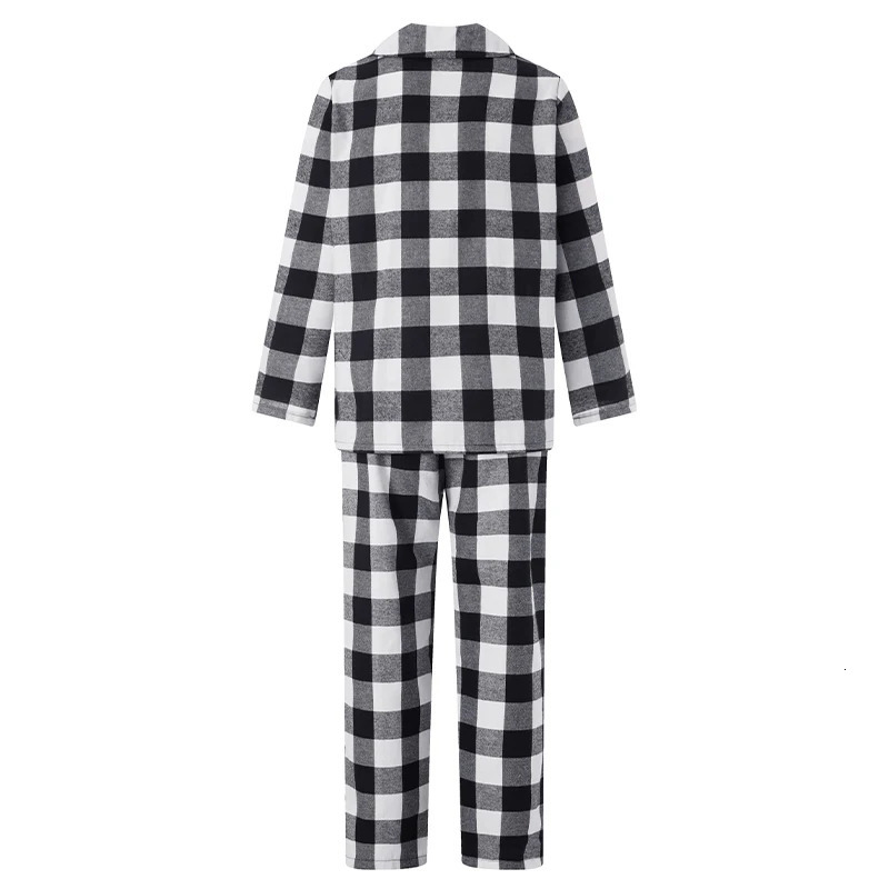 Christmas Family Pajamas Matching Set Long Sleeve Shirt with Pants Plaid Sleepwear Loungewear for Cozy Holidays 241017