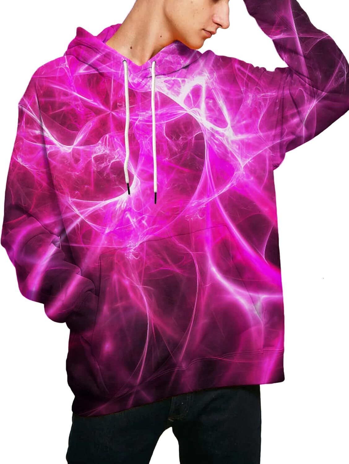 Hoodie for Mens Womens Unisex 3D Printed Hooded Sweatshirt Casual Pullover Hoodie with Big Pockets Graphic Hoodies sweatshirt Fashionable and Warm