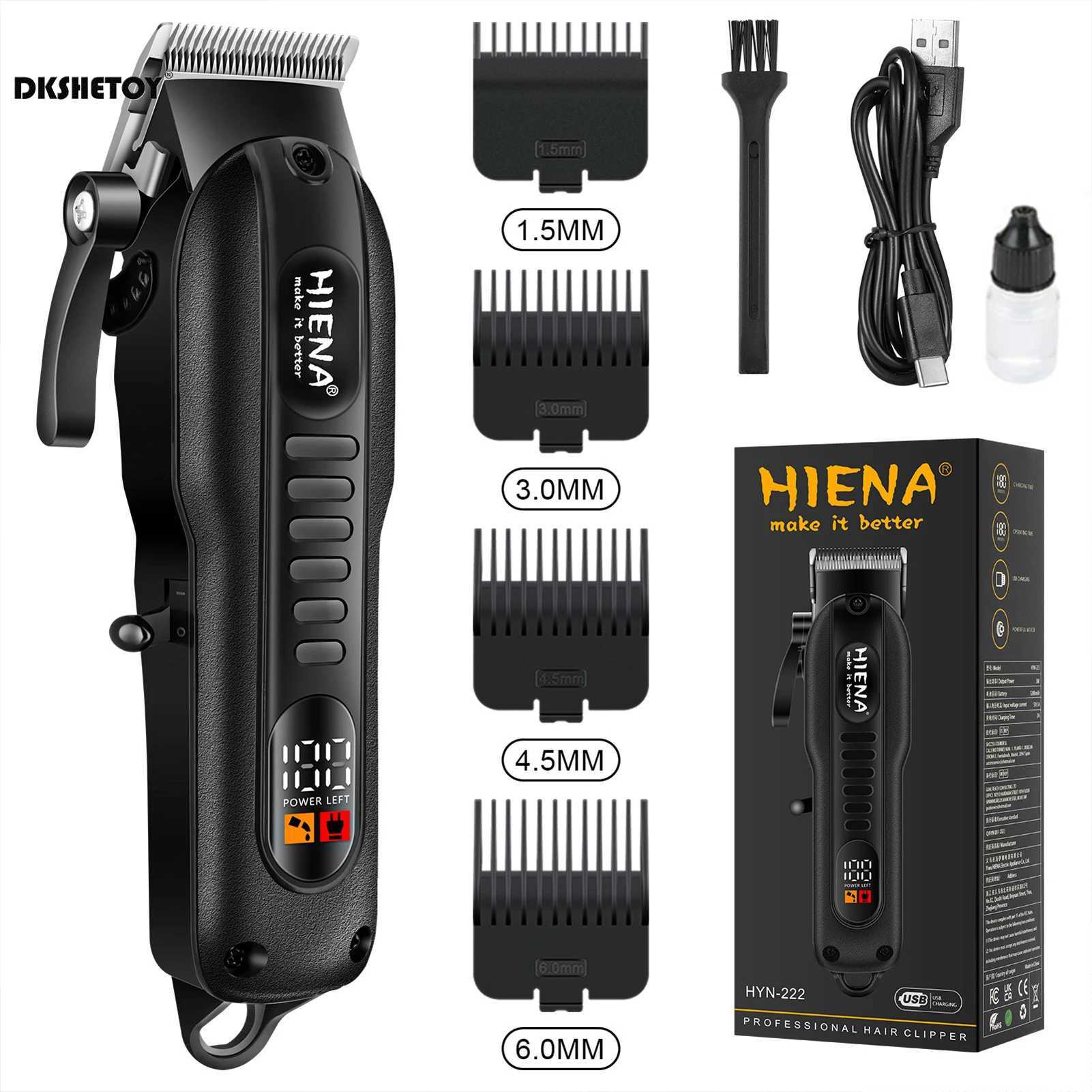HIENA Professional Hair Clipper HYN-222 Low Noise Electric Hair Clipper Suitable for Wet and Dry Hair Trimming W241017