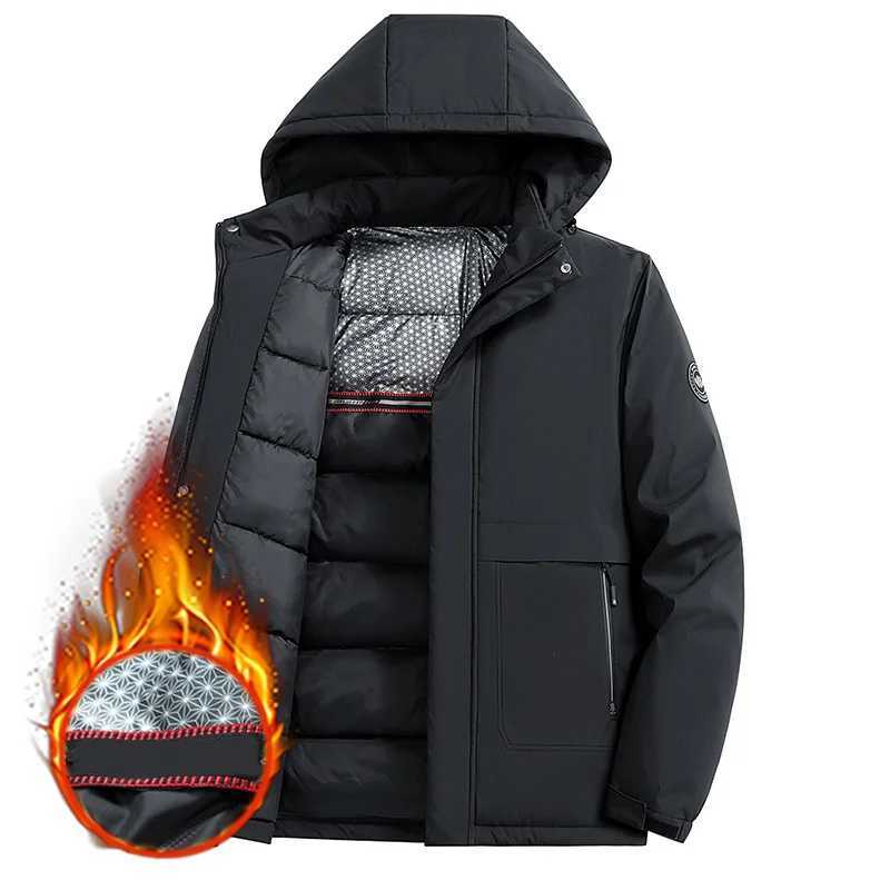 Men Puffer Jacket Thick Winter Jacket Men Warm Parkas Graphene Coats Fashion Casual Outwear Hooded Cotton-padded Men Clothing X2410173