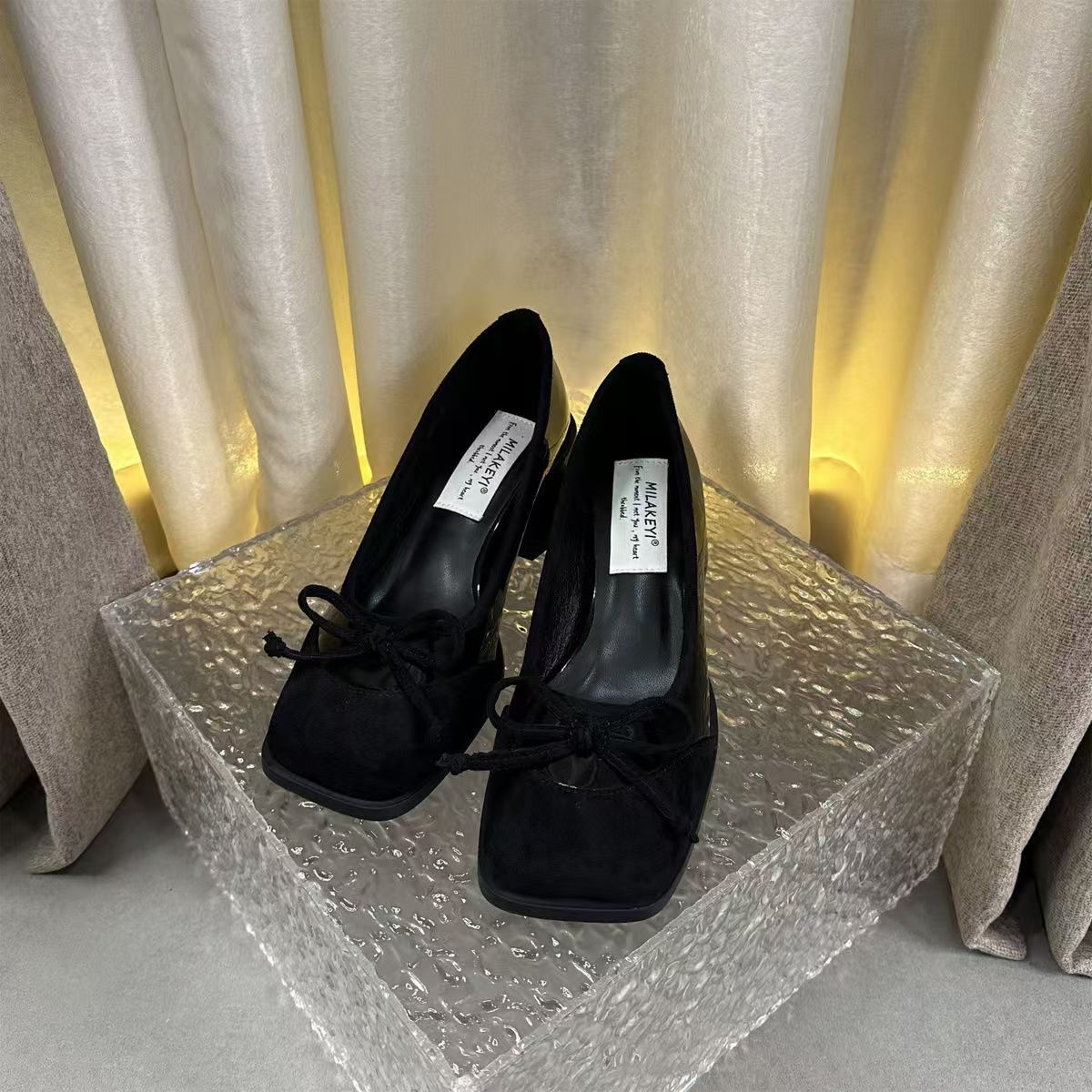 2025 S Fashion Designer Women High Heel Design Sweet Cute Style Dress Wear Comfort Versatile Triple Black Pink Red Free Shipping