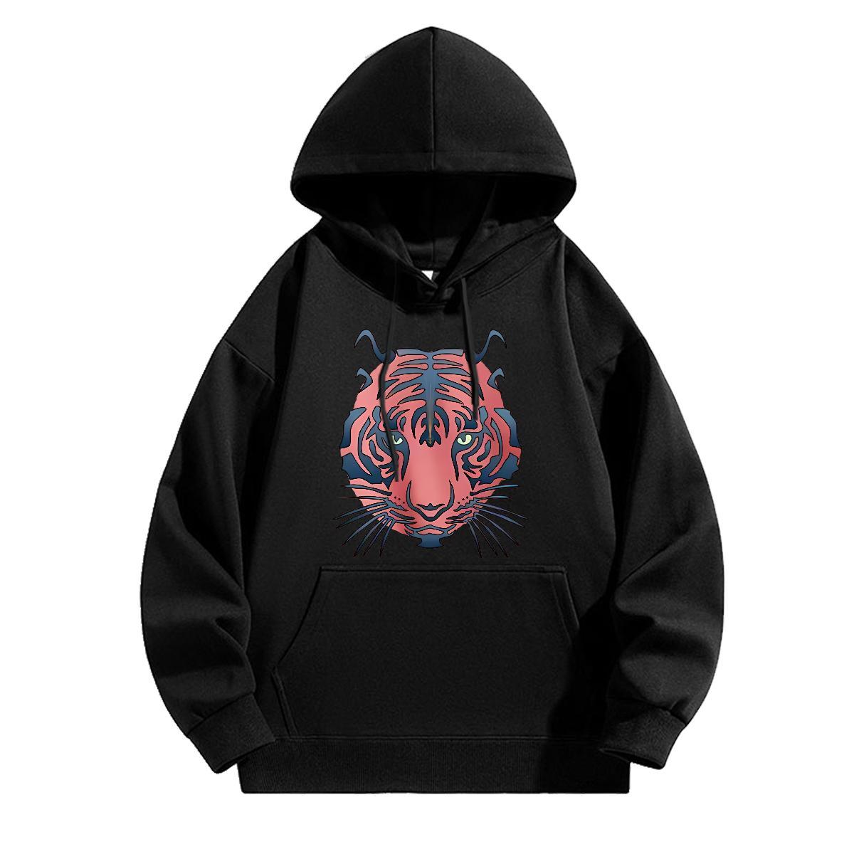 New Unisex Sweatshirts Cool Design Hoodie for Man Woman Anime Print Tops Autumn Winter Casual Hooded Collar Long Sleeves Thick Plush