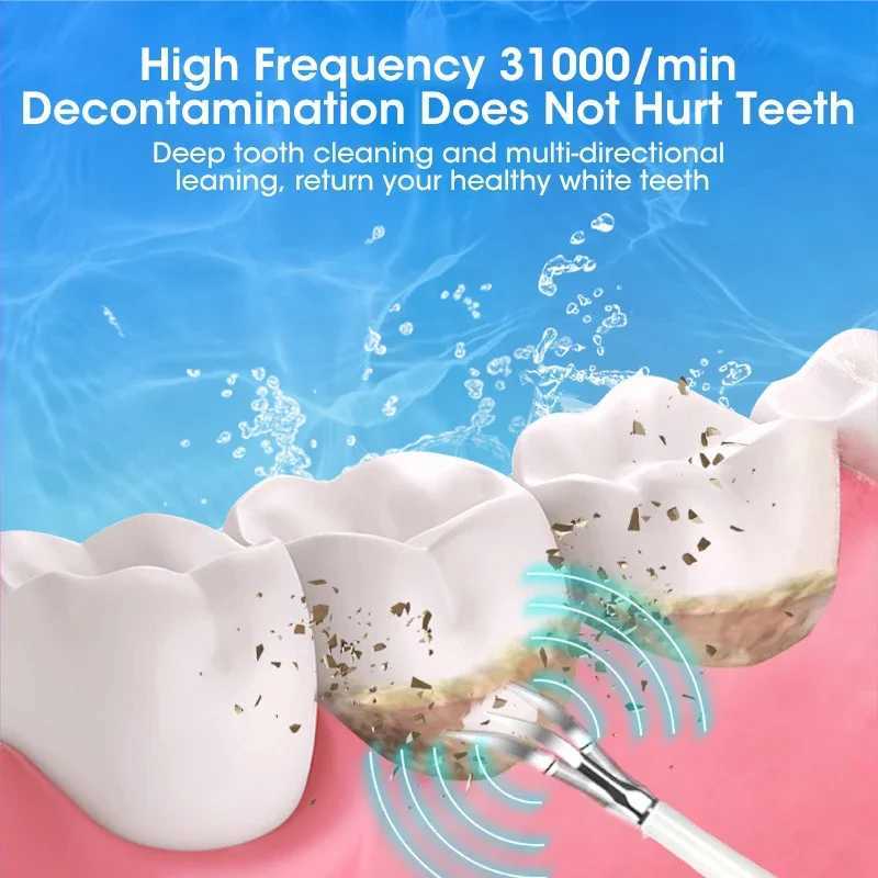 New Arrival 3-in-1 electric dental scale electric toothbrush portable oral care Tatar plaque removal ultrasonic cleaning teeth whitening kit G241017