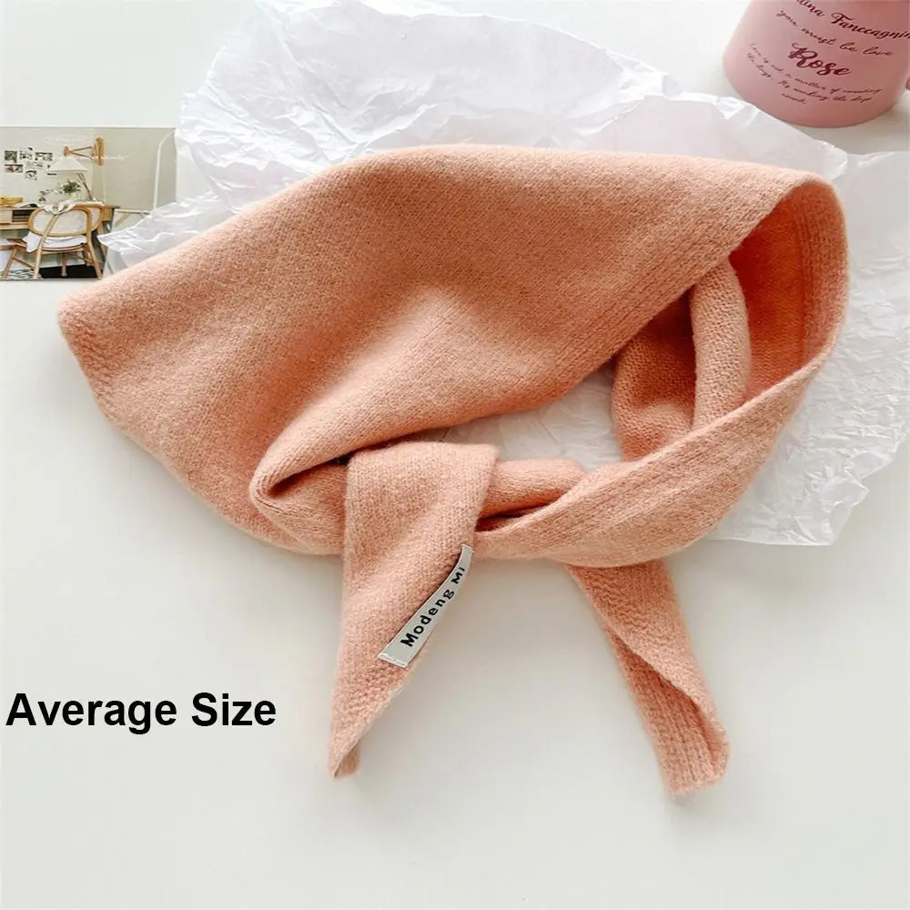British wool knitted triangle scarf multifunctional warm triangle knitted scarf headscarf winter shawl 241017