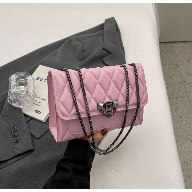 Chain diamond grid small square women's 2024 autumn and winter new fashion shoulder crossbody bag