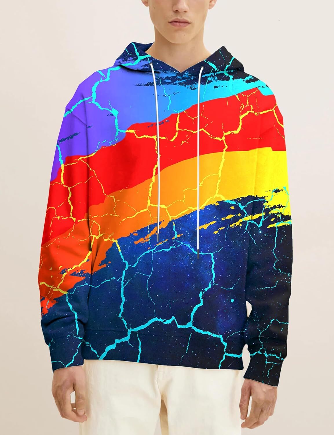 Hoodie for Mens Womens Unisex Mens and Novelty Hoodies 3D Fashion Digital Print Pullover Hooded Sweatshirts with Pockets Graphic Fashionable and Warm