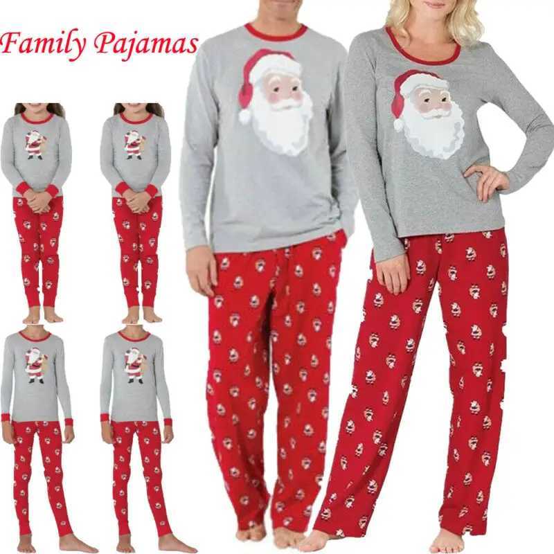 PUDCOCO Christmas Family Matching Pajama Set Adult Women Children Santa Claus Pajama Set W241015