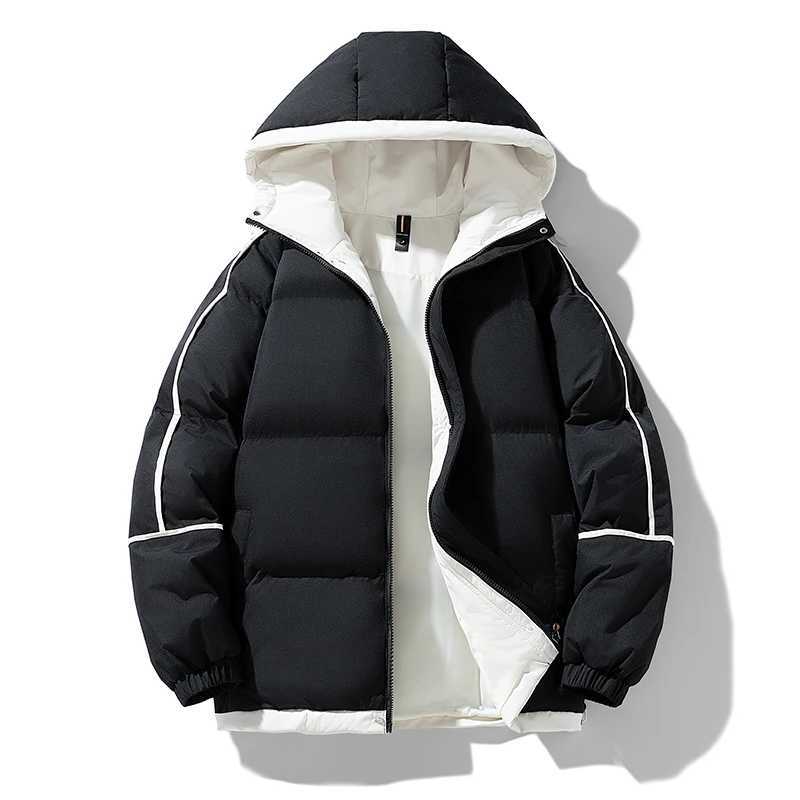 Puffer Jacket Men Thick Warm Winter Jacket Men Solid Parkas Unisex Hooded Coats Outwear Fashion Casual Couple Clothing Top X241017