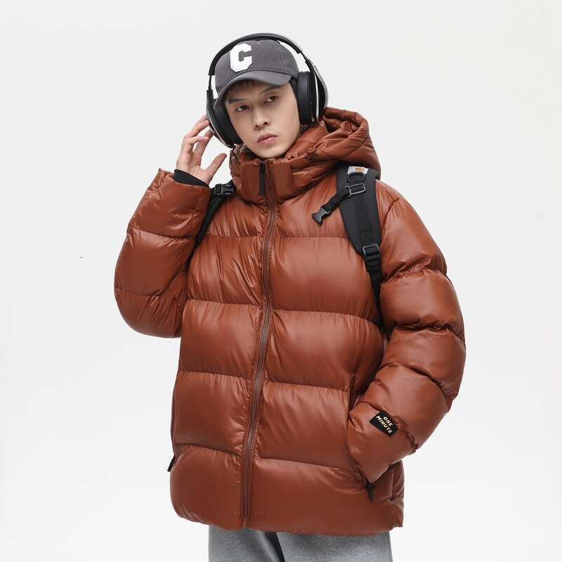 Men Hooded Zipper Parkas Puffer Padded Cotton Clothes Solid Color With Hoodie Warm Waterproof Jackets Man Winter Coats