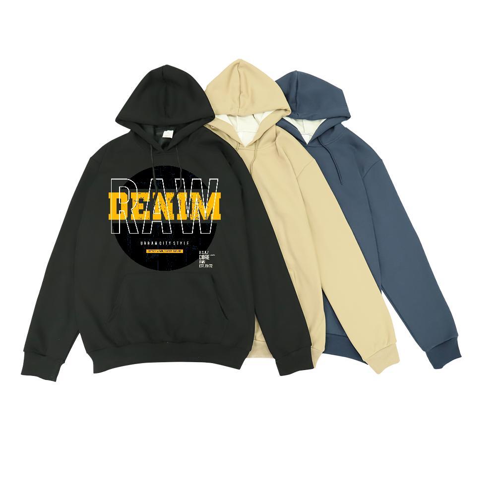 Factory Direct Hoodie for Men Breathable Soft Warm Men Tops Hoodie Plus Size Cartoon Clothings High Street Hip Hop Thick Plush