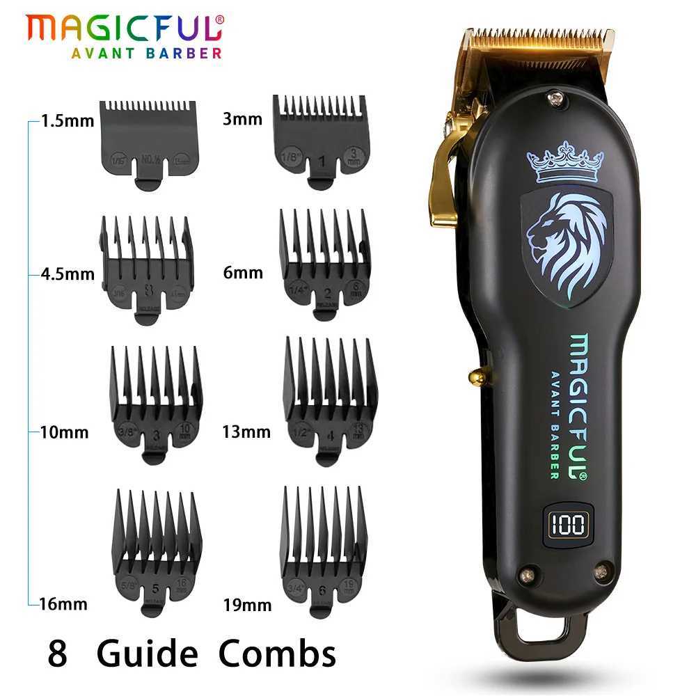 MAGICFUL new professional hair clipper rechargeable electric trimmer suitable for mens beard childrens hair cutting machines hair cutting machines W24