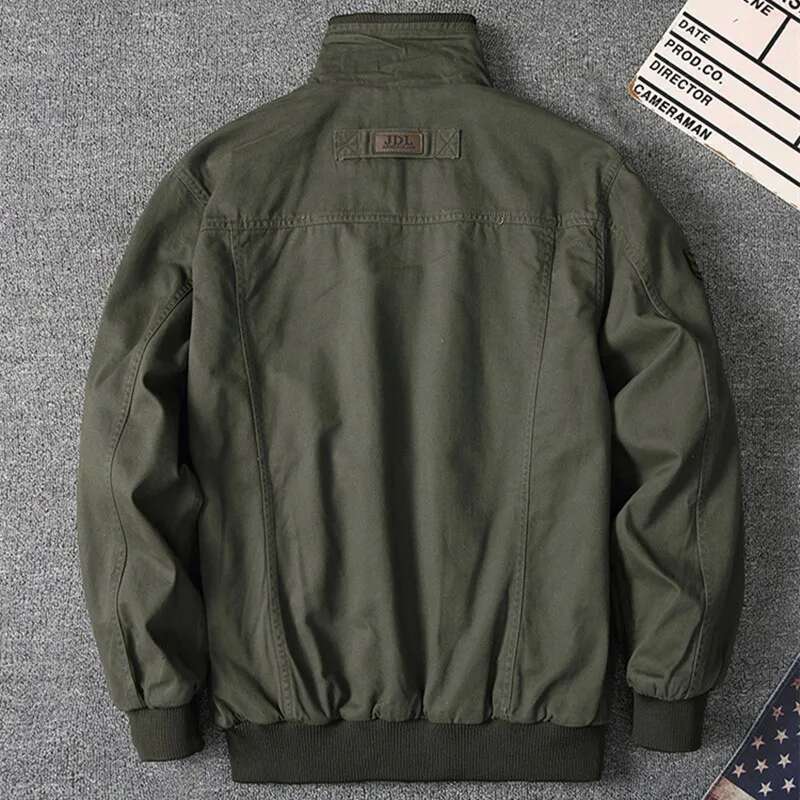 Autumn 100% Cotton Jacket Men Multi-Pocket Double-Layer Camouflage Thick Jackets Loose Military Coats Male Jaqueta Mascua
