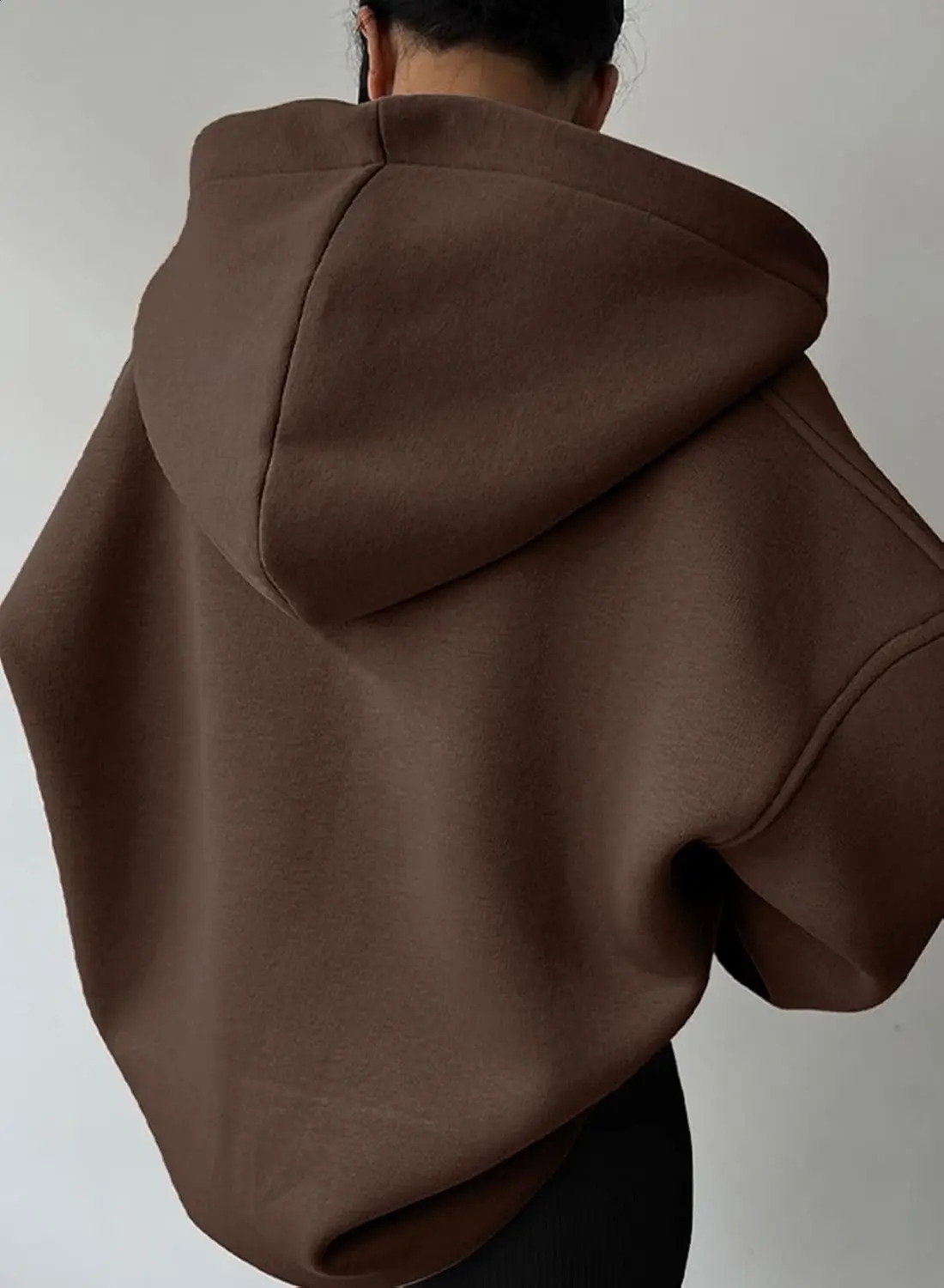 Women Casual Oversized Long Sleeve Fleece Sweatshirt Hoodies with Pockets SXXL 241017