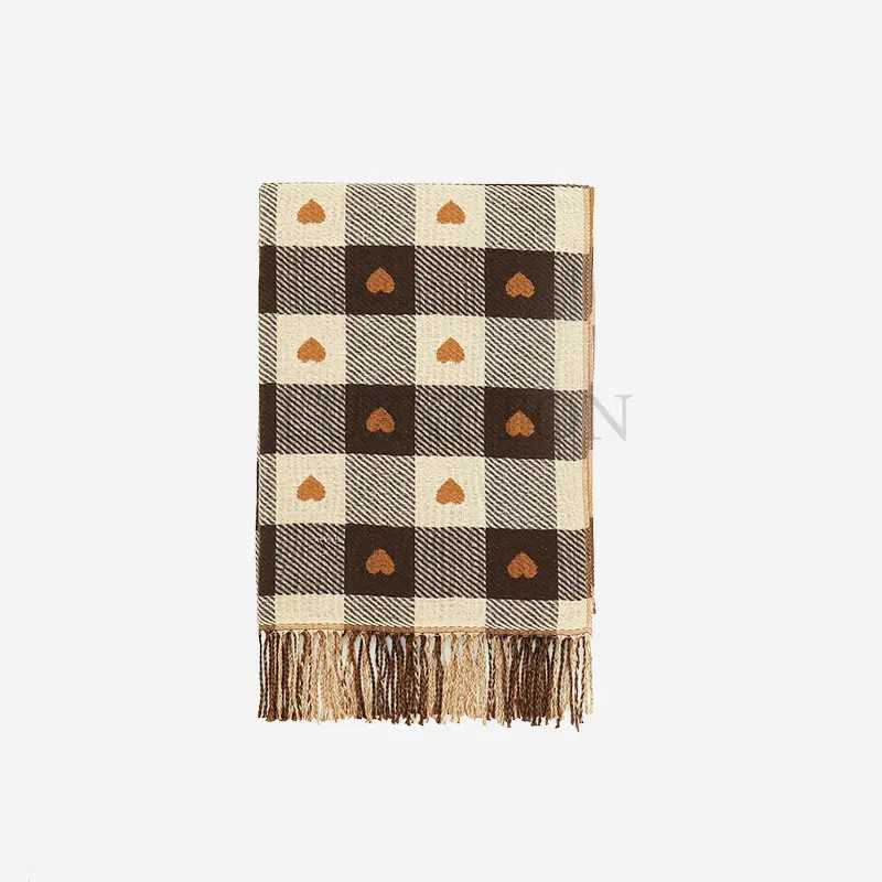 Scarves Wen Knitted patterned Plaid Girl Winter Keep Warm College Fashion and Leisure Chic Classy Fem X241017
