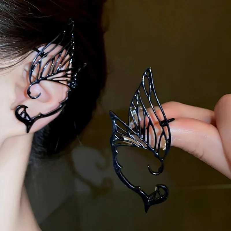 Halloween hollow butterfly earrings retro punk womens earrings girls retro alloy elf earrings pendant elegant jewelry accessories W241017