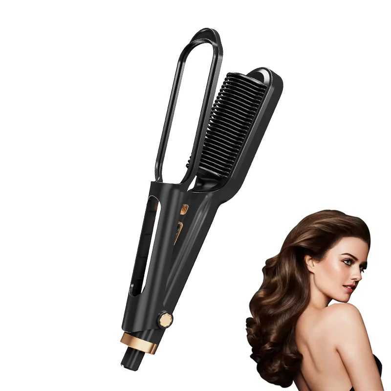 Portable Negative Ions Ceramic Curling Iron Beard Hair Straightening Comb Water Wave Hair Styler Tool Hair Straightener BrushXJ241016