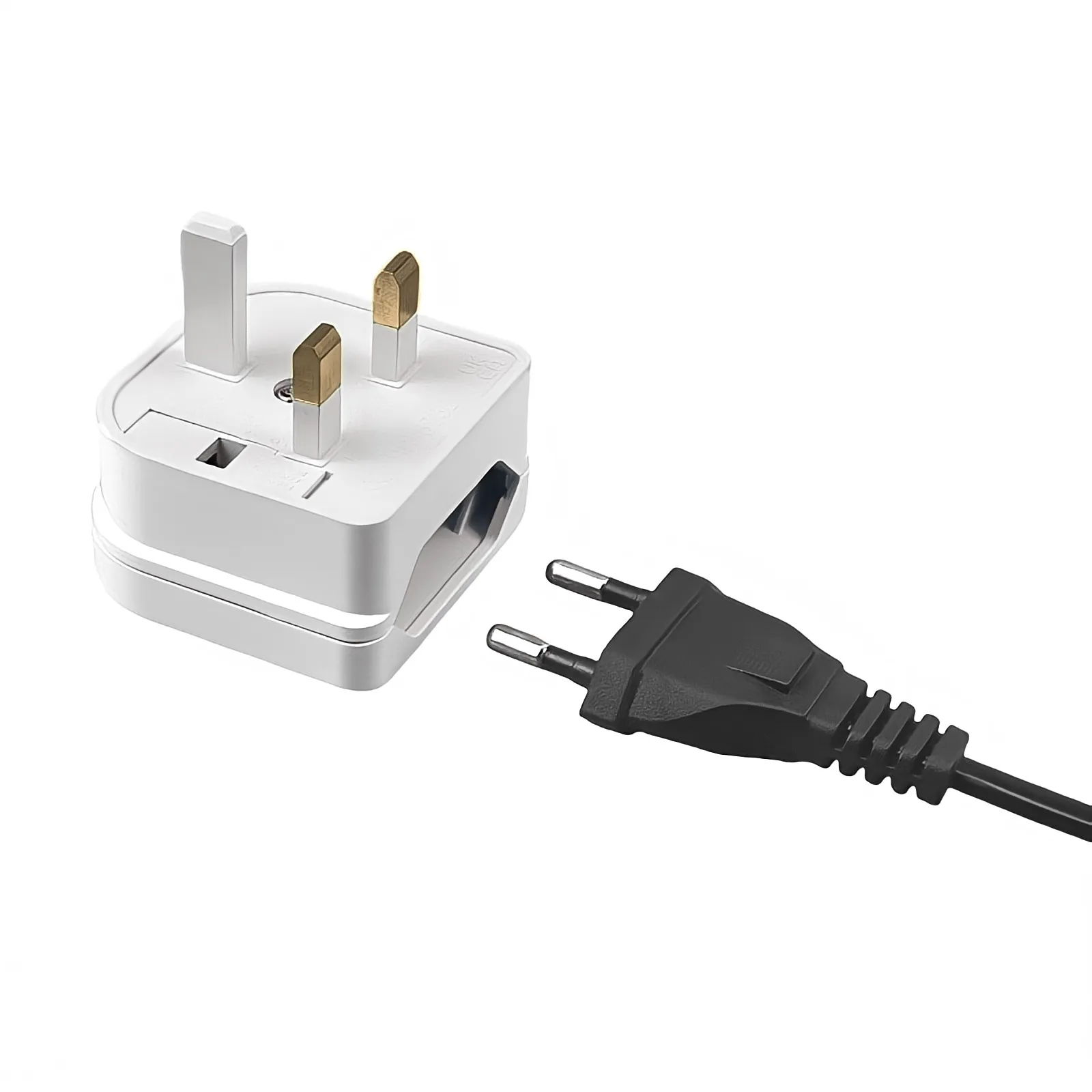 Euro EU To UK Plug Adapter With 3A/5A/13A Fuse UK British Electrical Travel Adapter Converter Socket AC Power Cord Outlet 2pcs/Pack