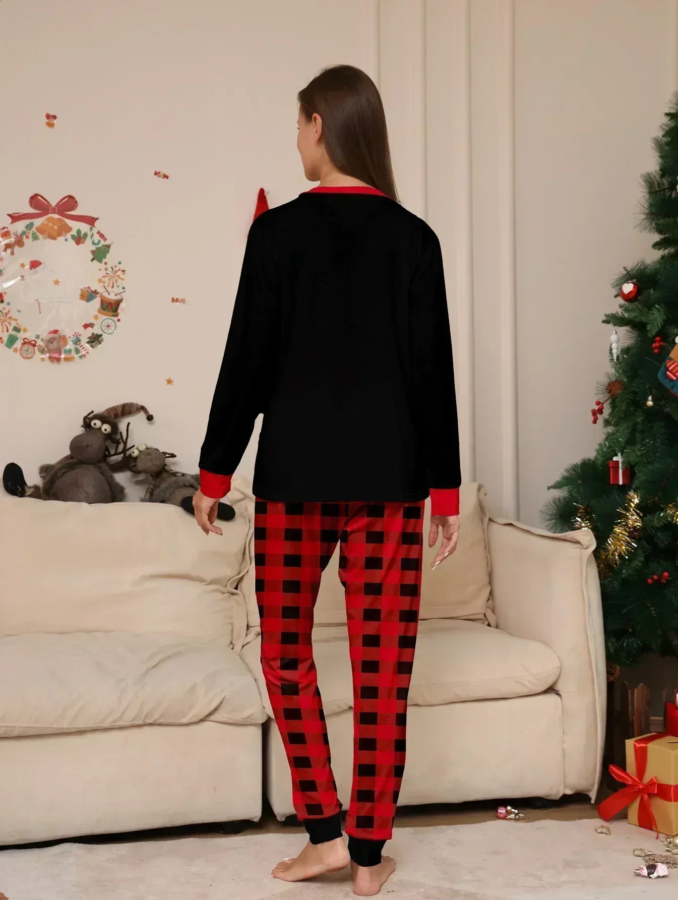 Christmas Crew Print Matching Family Outfits Mother Father Kids Pajamas Set Baby Boys Girls Clothing Sets Xmas Look Pjs 241017