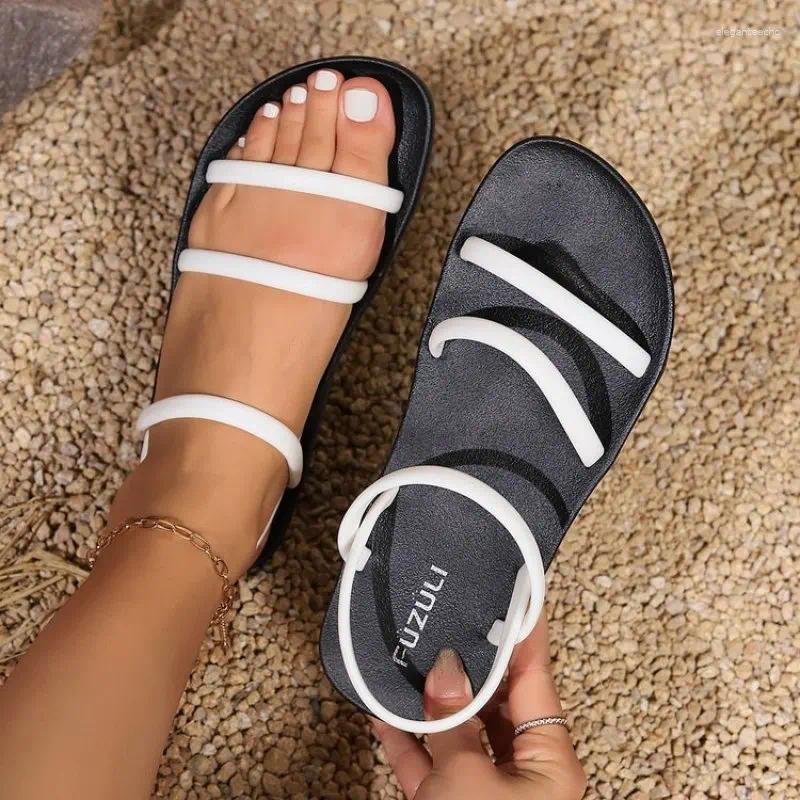2025 S Fashion Designer Sandals Women S Shoes Summer Square Toe Low Heel Roman Casual Ladies Plus Size Female Sandalias