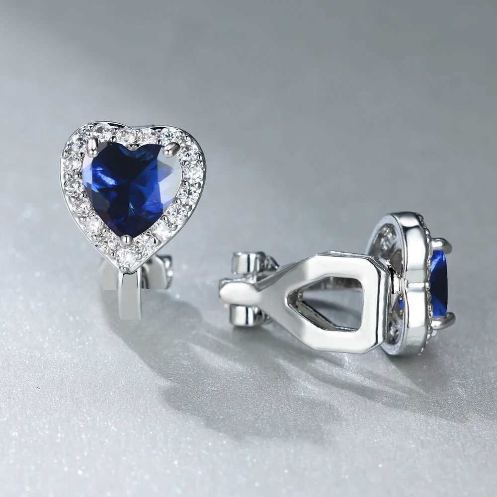 Cute female little black heart clip earrings retro womens wedding jewelry W241017